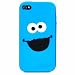 iSound ISOUND-4667 Sesame Street Cookie Monster Silicone Case for iPhone 4/4S - 1 Pack - Retail Packaging - Blue