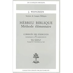 H�breu biblique : M�thode �l�mentaire (exercices corrig�s)