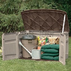 Bronze Horizontal Storage Shed - 20 Cubic Foot Capacity