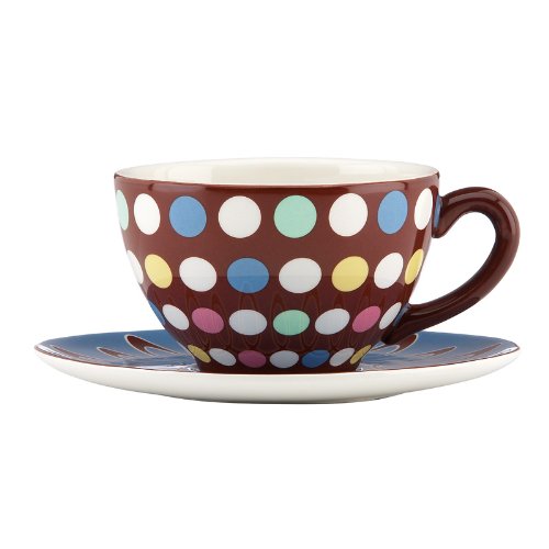 Gorham Merry Go Round Polly Put The Kettle On Cup(s) & Saucer(S) Blue