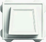Builders Edge #140116774-123 White Hooded Dryer Vent