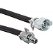 Goodyear EP Flexsteel 250 Steam Black Rubber Steam Hose Assembly, 3/4" Female NPT x Male NPT, 2 Bolt Connection, 250 PSI Maximum Pressure, 50' Length, 3/4" ID