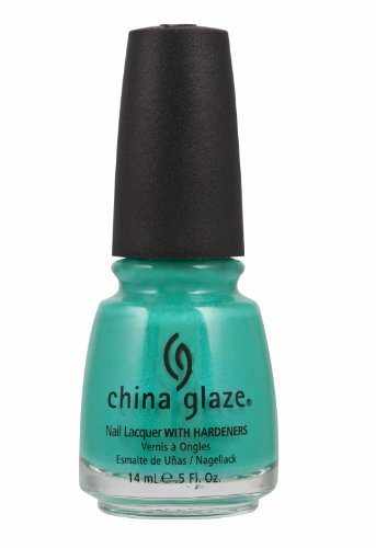 CHINA GLAZE Nail Lacquer with Nail Hardner - Turned Up Turquoise CHINA GLAZE Nail Lacquer with Nail Hardner - Turned Up Turquoise