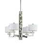 Candice Olson Sahara 4 x 40-Watt Light Handmade Candle Base Chandelier, Silver Nickel with Abalone Shell