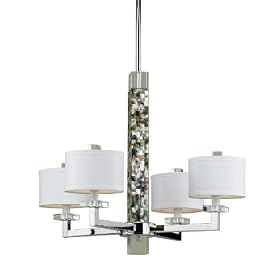 AF Lighting 7454-4H Candice Olson Sahara 4 x 40-Watt Light Handmade Candle Base... by Candice Olson