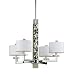 Candice Olson 7454-4H Sahara Mini-Chandelier Silver Nickel with Abalone Shell and Whi...