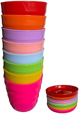 Plastic Resin High Light Stripes Thread Flowerpot Pallet--Lightweight, Durable, Waterproof, And Is The Best Choice For Planting Meat Plants And Other Small Plants. (8PCS)