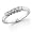14K White Gold 1/4 ctw. Five - Stone Diamond Wedding / Anniversary Band (I-J;I1-2) Size 5