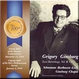 Ginzburg Grigory Live Recordings. Vol. Ii. Cd3 - Schumann, Beethoven, Liszt, Ginzburg, Chopin