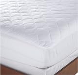 Perfect Fit All Natural Cotton Mattress Pad Full Size, White
