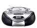 Grundig RRCD 3720 DEC tragbarer Radiorekorder Radio CD USB silber-schwarz
