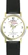 Habit 3 - Put First Thing's First, Prioritize (Spanish Text) - DELUXE TWO-TONE WATCH from THE 7 HABITS - WATCH COLLECTION BY WATCHBUDDY&reg; - Arabic Numbers - Black Leather Strap-Size-Children's Size-Small ( Boy's Size & Girl's Size )