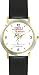 Habit 3 - Put First Thing's First, Prioritize (Spanish Text) - DELUXE TWO-TONE WATCH from THE 7 HABITS - WATCH COLLECTION BY WATCHBUDDY&reg; - Arabic Numbers - Black Leather Strap-Size-Children's Size-Small ( Boy's Size & Girl's Size )