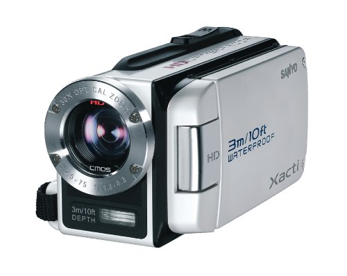 Sanyo VPC-WH1EW HD Waterproof Dual Video & Photo Camera - White