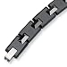 Black Plated Polished Tungsten Carbide Bracelet - 8.5 Inches
