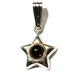 Certified Genuine Cognac Amber and Sterling Silver Star Pendant