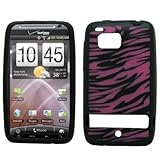 EMPIRE Black with Hot Pink Zebra Stripes Design Silicone Skin Case Cover fo ....
