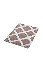 Bisk Alfombra de Baño Orient Marrón Claro/Blanco