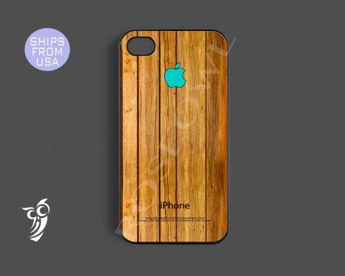 Wooden Iphone 5c case, iphone 5c covers - Unique Wood design Teal Apple Iphone 5c case,Rubber Protective Iphone 5c case