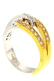 18k two-tone gold and diamond 'embrace' ring