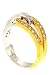 Jewelry : 18k two-tone gold and diamond 'embrace' ring