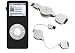 Black Silicon Skin Cover for Apple Ipod Nano + Retractable Hotsync Usb Data Cable for Apple Ipod Nano