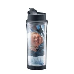 Bodum 16-Ounce Picture Travel Tumbler/Mug with Picture Insert and Spill Resistant Lid