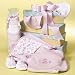 Newborn Baby Girl Pink Layette Set Gift Tower - Baby Gift Basket