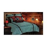 Turquoise Western Comforter Set - Full