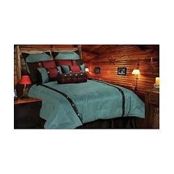 Western Turquoise Comforter Set - Super King