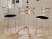 Bar Stool with Micro Fiber Fabric in Satin Chrome-plated Finish ADS2007