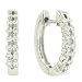 28 Stone Round 2 Row Hinged Hoop Earring .46cttw