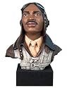 African American Statue Classic Tuskegee Airman Bust, 11.5 inches H
