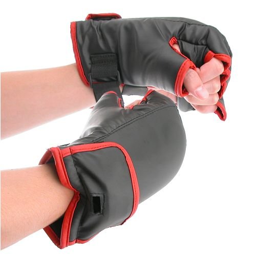 Boxing Gloves for Nintendo Wii, Black with Red Trim