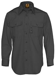 Black Poly / Cotton Ripstop LS Tactical Dress Shirt