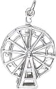 Ferris Wheel Charm, Sterling Silver