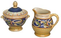 Pfaltzgraff Villa della Luna Covered Sugar Bowl and Creamer