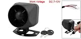 Gino DC 12V Electrical Safety Black Battery Back Up Siren