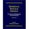 Detrimental Effects of Abortion: An Annotated Bibliography with Commentary
