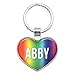 Graphics and More Metal Keychain Key Chain Ring Rainbow I Love Heart Names Female A Aali - Abby