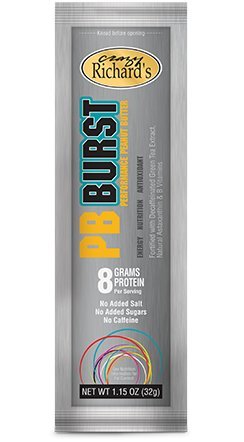 Crazy Richard's PB BURST Caddie (1 Caddie = 10 Squeeze Packs) Performance Peanut Butter