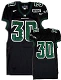 Hawaii Warriors Black #30 Game Worn Football Jersey (44)
