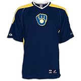 Milwaukee Brewers Blue Cooperstown V-Neck Jersey