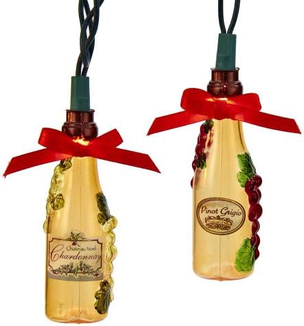 Kurt Adler UL 10-Light Wine Bottle with Decal Light Set