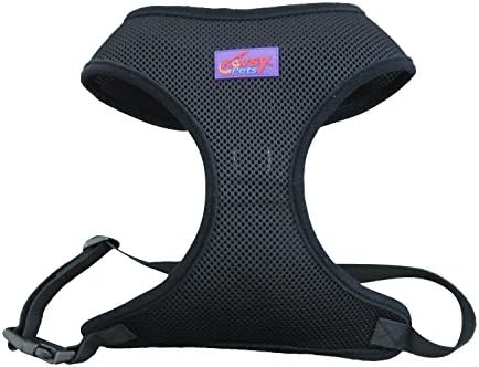 Kavsy Best Soft Mesh Pet / Dog Safety Harness, Can Be Attached to Car Safety Belt / Seatbelt for Restraint (Large, Black)