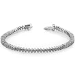 One of a Kind 4-1/10ctw Round Brilliant Diamond Eternity Bracelet in 18kt White Gold