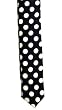 RETRO BLACK AND WHITE POLKA DOT SKINNY TIE
