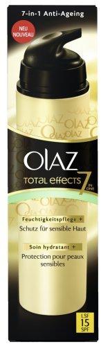 Olaz Total Effects Tagescreme Sensitive Pumpe, 50 ml
