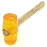 uxcell　　　ハンマー 　ラバー製ウッド製ベージュ琥珀色　ハンドツール　ウッドグリップ　ラウンドヘッド　280mm