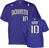 Mike Bibby Sacramento Kings Adidas Name and Number T-Shirt